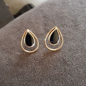 Black and gold earrings